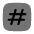Hashtag Square Icon from Solar Bold Duotone Set