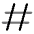 Hashtag Icon from Solar Bold Duotone Set