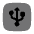 USB Square Icon from Solar Bold Duotone Set