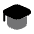 Square Academic Cap Icon from Solar Bold Duotone Set