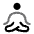 Meditation Round Icon from Solar Bold Duotone Set