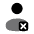 User Cross Icon from Solar Bold Duotone Set