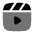 Clapperboard Play Icon from Solar Bold Duotone Set
