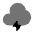 Cloud Bolt Icon from Solar Bold Duotone Set