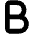 B Icon from Font Awesome Solid Set