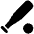 Baseball Bat Ball Icon from Font Awesome Solid Set
