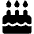 Cake Candles Icon from Font Awesome Solid Set