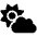 Cloud Sun Icon from Font Awesome Solid Set