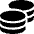 Coins Icon from Font Awesome Solid Set
