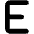 E Icon from Font Awesome Solid Set