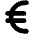 Euro Sign Icon from Font Awesome Solid Set