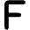 F Icon from Font Awesome Solid Set