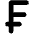 Franc Sign Icon from Font Awesome Solid Set