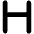 H Icon from Font Awesome Solid Set