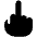Hand Middle Finger Icon from Font Awesome Solid Set