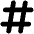 Hashtag Icon from Font Awesome Solid Set