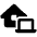 House Laptop Icon from Font Awesome Solid Set