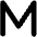 M Icon from Font Awesome Solid Set