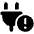 Plug Circle Exclamation Icon from Font Awesome Solid Set