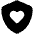 Shield Heart Icon from Font Awesome Solid Set