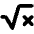 Square Root Variable Icon from Font Awesome Solid Set