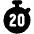 Stopwatch 20 Icon from Font Awesome Solid Set