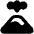 Volcano Icon from Font Awesome Solid Set