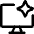 Computer Ai Spark Icon from Core Line Set