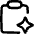 Sparkle Text Clipboard Icon from Flex Line Set