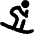 Downhill Skiing Icon from Flex Solid Set