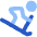 Downhill Skiing Icon from Core Flat Set