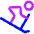 Downhill Skiing Icon from Core Neon Set