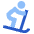 Downhill Skiing Icon from Sharp Flat Set