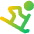 Downhill Skiing Icon from Core Gradient Set