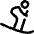 Downhill Skiing Icon from Flex Line Set