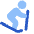 Downhill Skiing Icon from Plump Flat Set