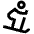 Downhill Skiing Icon from Sharp Line Set