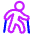 Nordic Walking Icon from Plump Neon Set