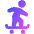 Skateboarding Icon from Plump Gradient Set
