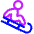 Sledding Icon from Plump Neon Set