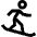 Snowboarding Icon from Sharp Line Set