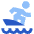 Surfing Icon from Sharp Flat Set