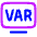 Var Football Rule Icon from Plump Neon Set