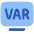 Var Football Rule Icon from Plump Flat Set