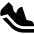 Walking Steps Icon from Sharp Solid Set