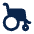 Wheelchair Fill Icon from Mingcute Fill Set