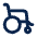 Wheelchair Line Icon from Mingcute Line Set | Free Download as SVG Vector and Transparent PNG | Streamline icons