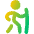 Hiking Icon from Flex Gradient Set