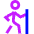 Hiking Icon from Sharp Neon Set