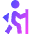 Hiking Icon from Sharp Gradient Set